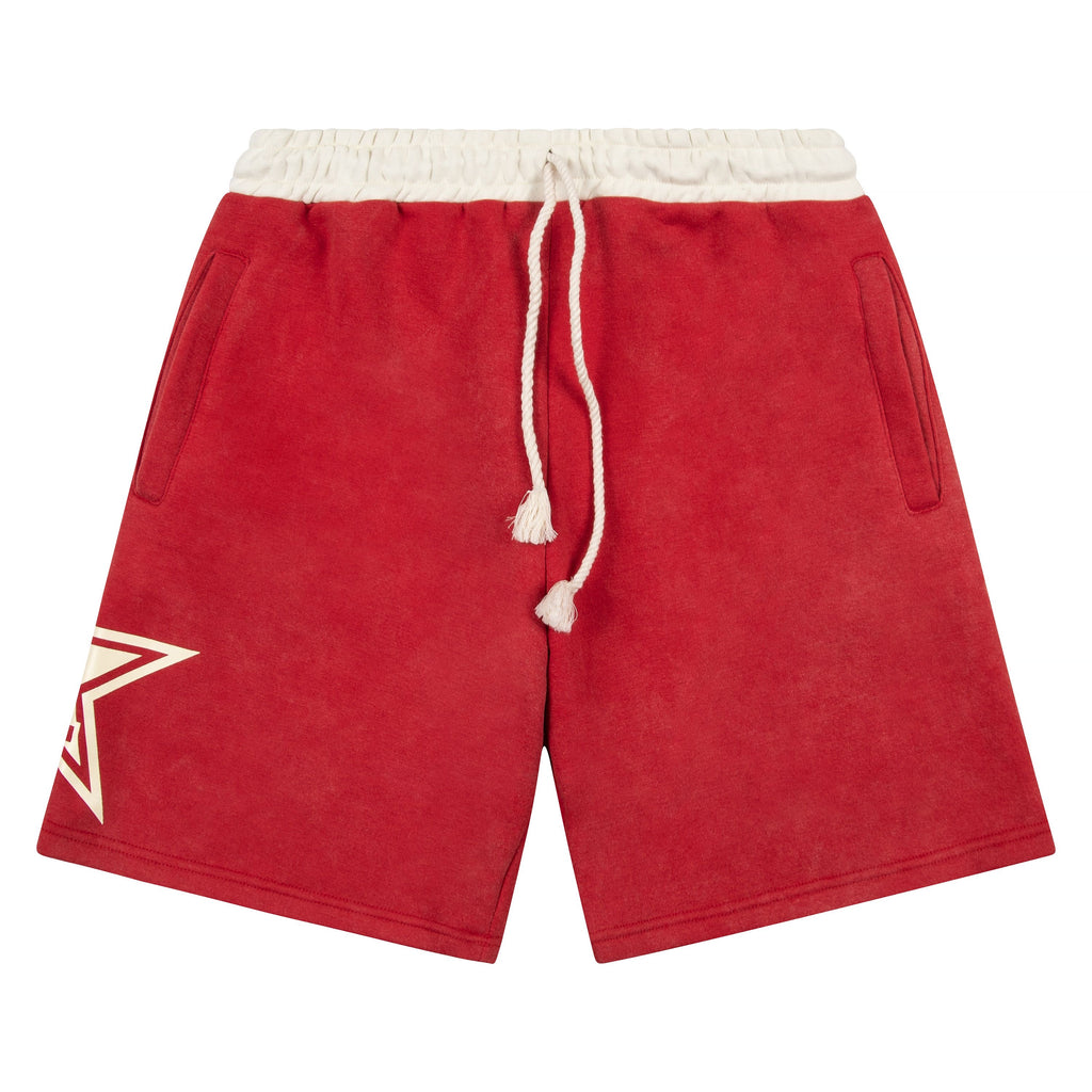 RED/CRM TL SWEAT SHORTS