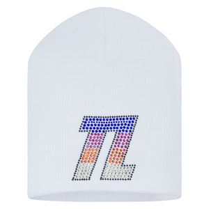 WHITE RHINESTONE (MULTI) TL BEANIE