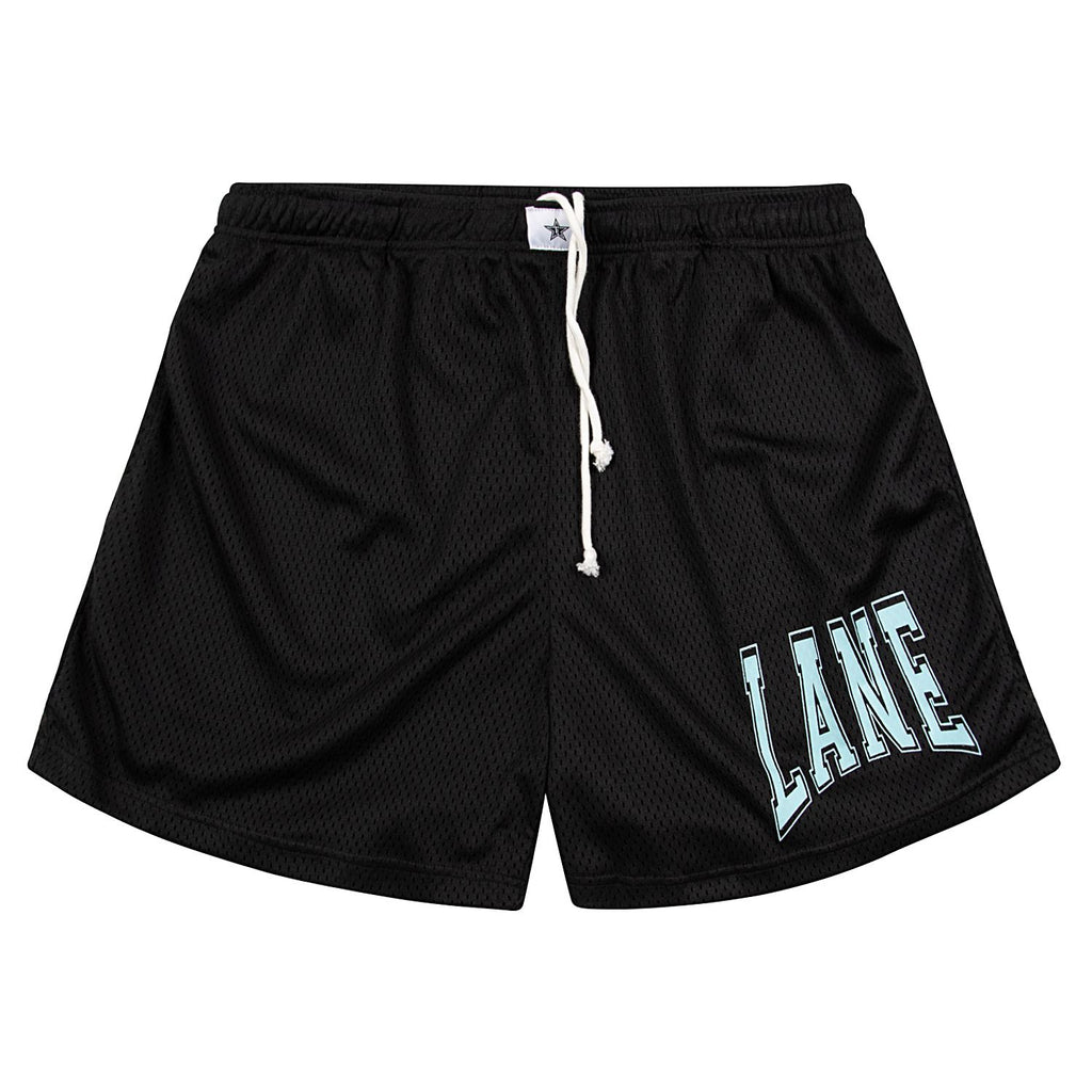 BLK/TIFFANY BLUE CLASSIC “LANE” GYM SHORT