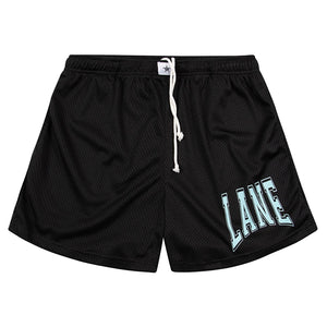 BLK/TIFFANY BLUE CLASSIC “LANE” GYM SHORT