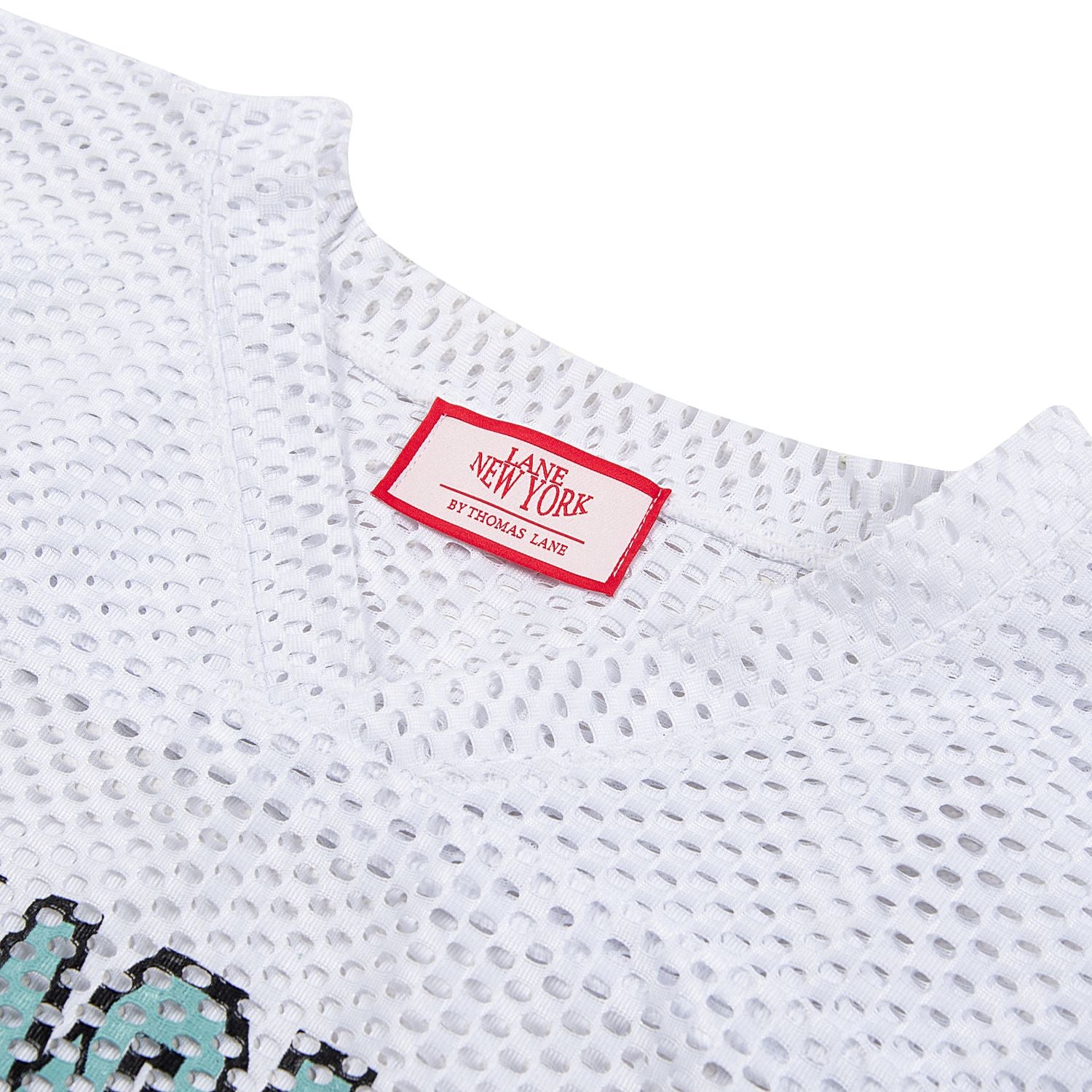 WHITE VINTAGE MESH CROPPED FOOTBALL JERSEY