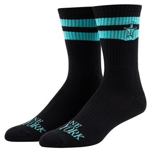 BLK/TIFFANY BLUE GYM SOCK