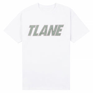 GREEN/PINK “TLANE” STUDDED HEAVYWEIGHT TEE