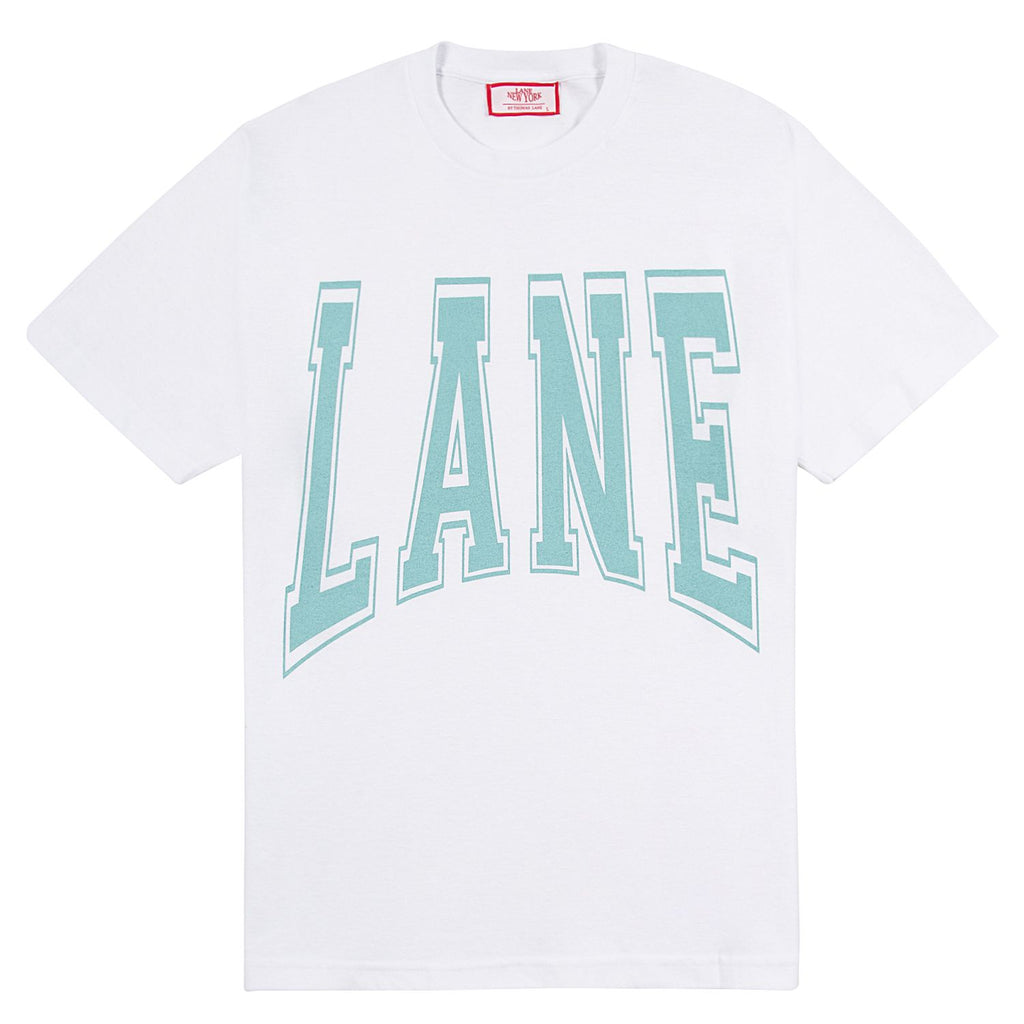 WHITE/TIFFANY BLUE CLASSIC “LANE” TEE